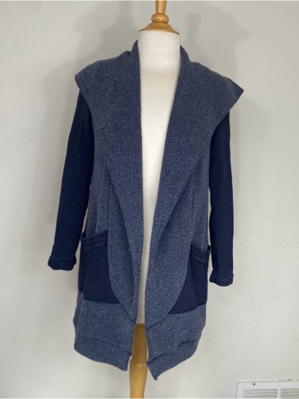 Anthropologie Saturday Sunday Womens Navy Pilling Open Thick Cardigan Size Small